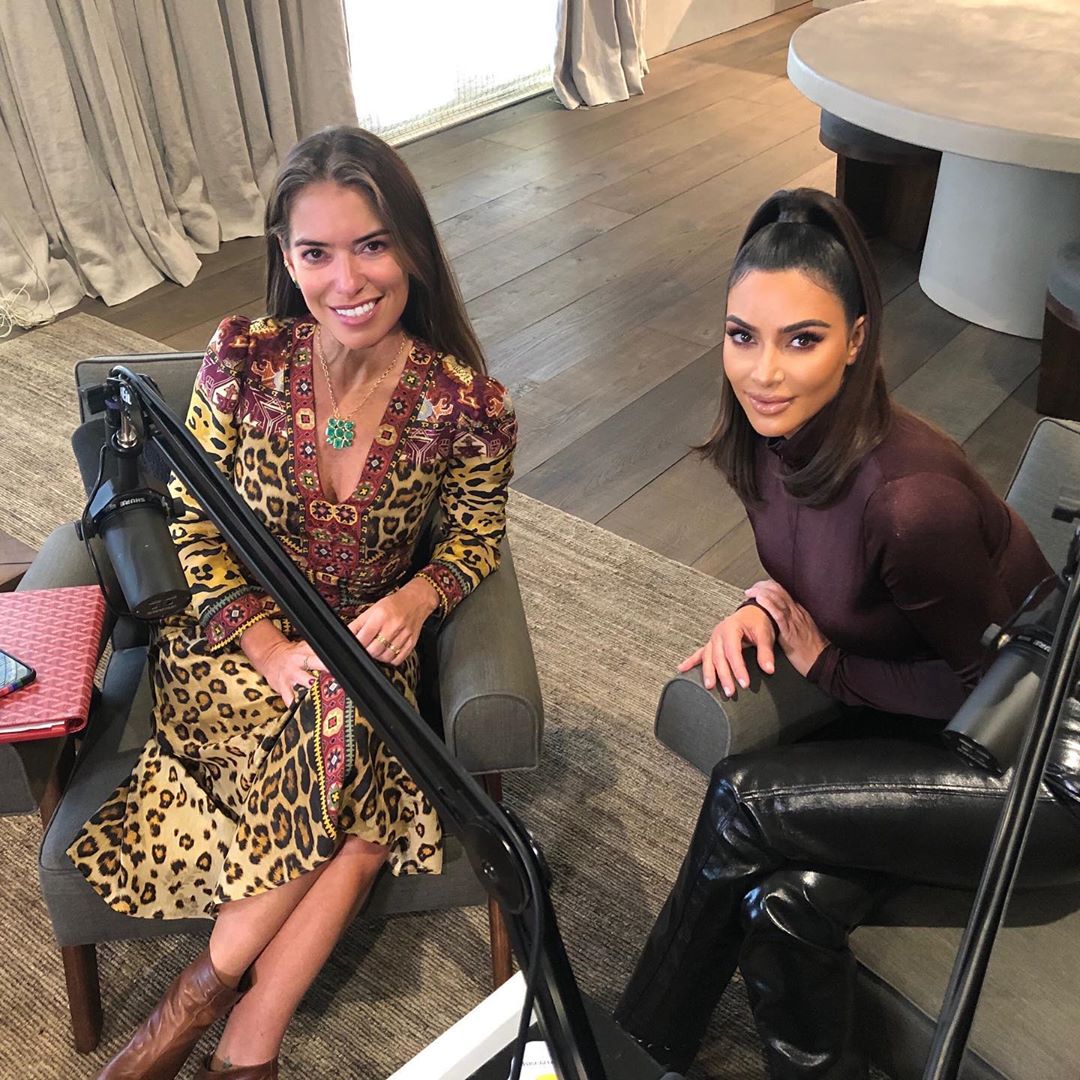 Family Law Attorney Laura Wasser speaks with Kim Kardashian West in the All's Fair Podcast I Heart Radio Studio